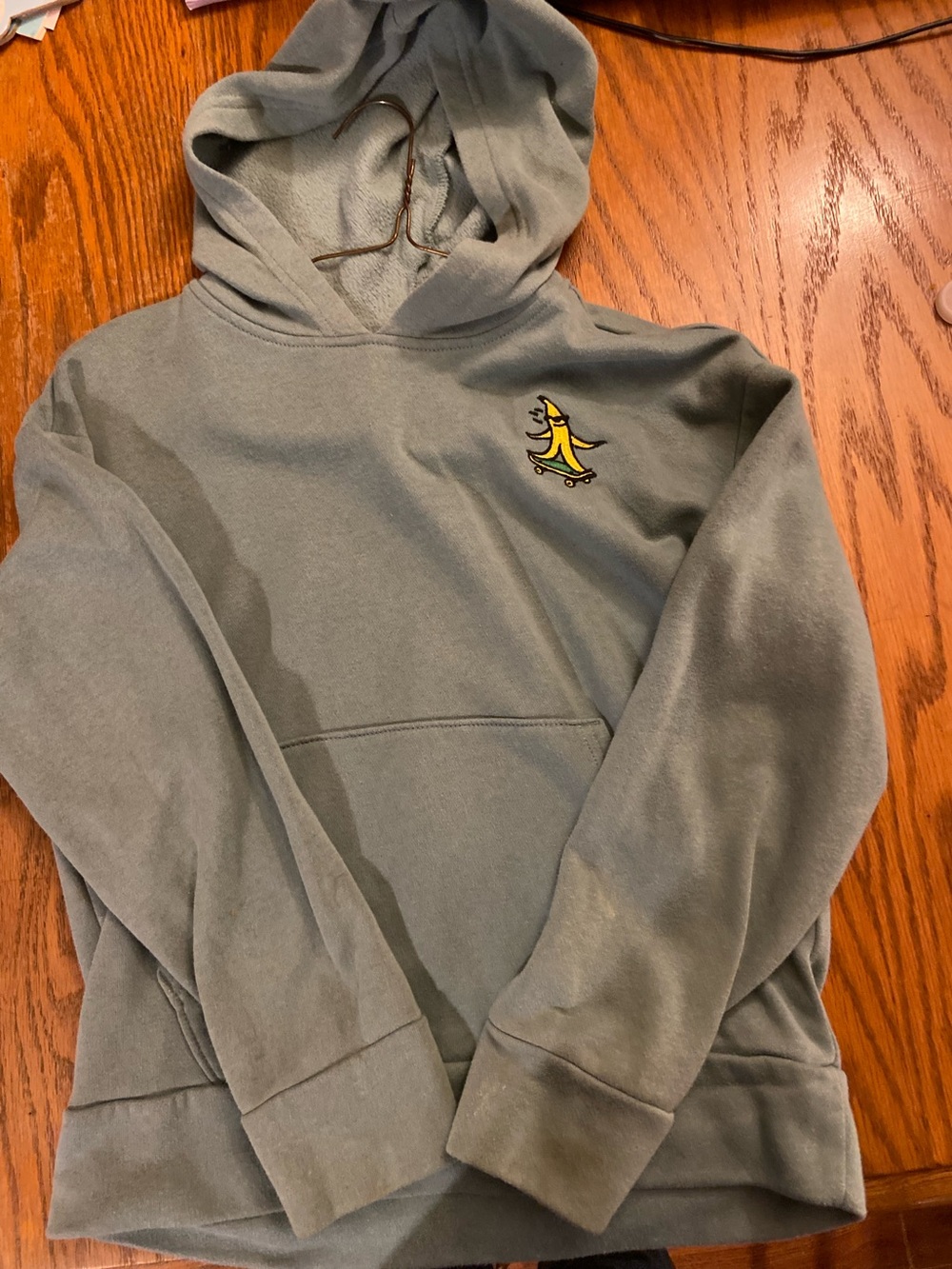 Girls  light blue Pullover Hoodie with Banana Skate Graphic
Old Navy